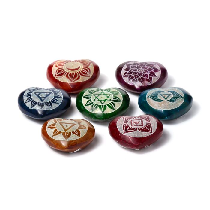 Arzător de bețișoare de tămâie din steatit - Chakra - Inimă - Floare