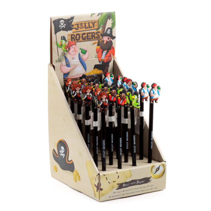 Creion cu Topper din PVC - Pirații Jolly Rogers
