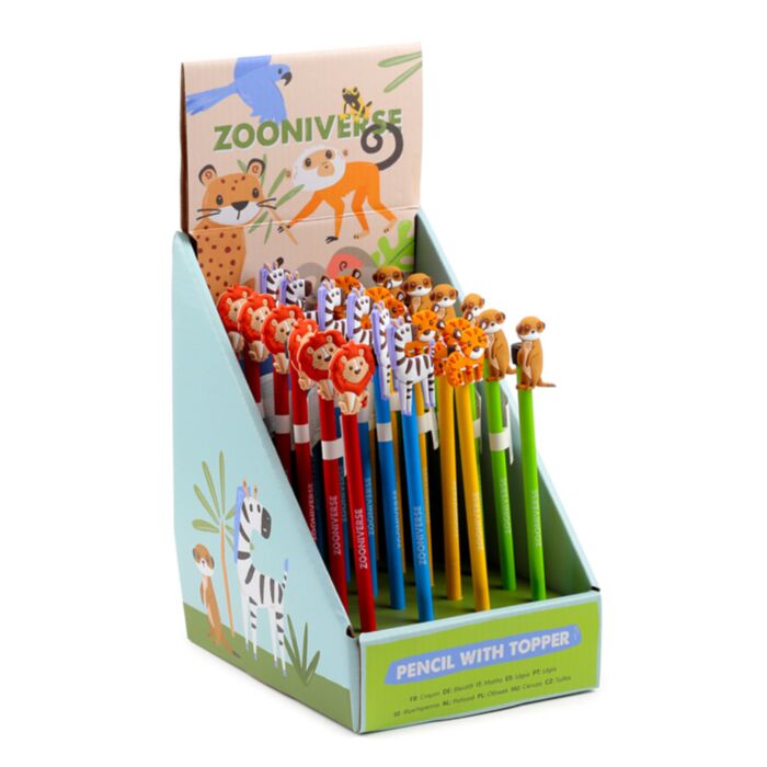 Creion cu Topper din PVC - Zooniverse