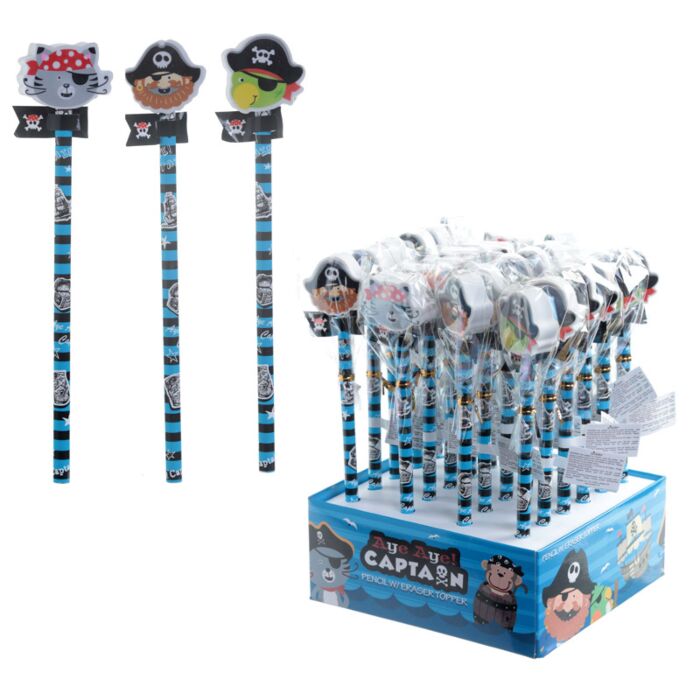 Set Creion și Radieră - Pirați