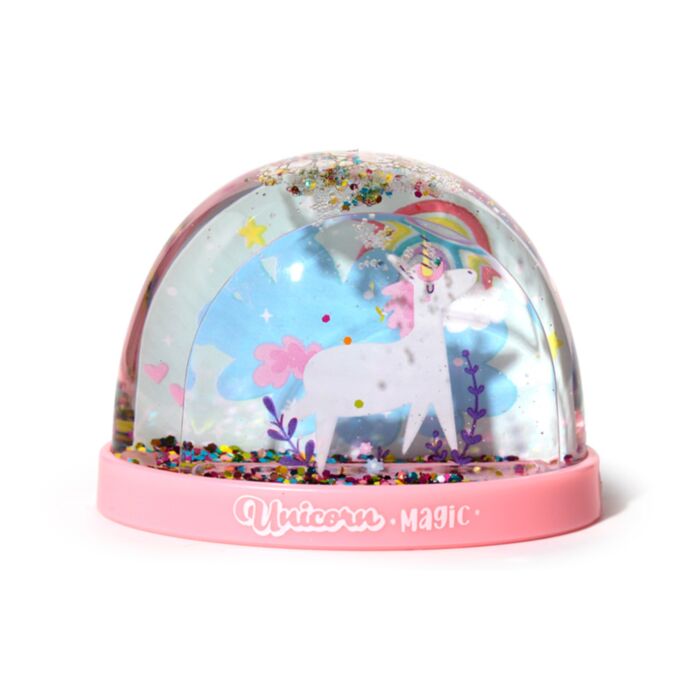 Glob de Zăpadă Mediu cu Glitter - Unicorn Magic
