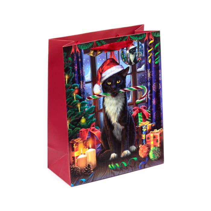 Pungă Cadou - Pisică Krampus - Crăciun - Lisa Parker - L