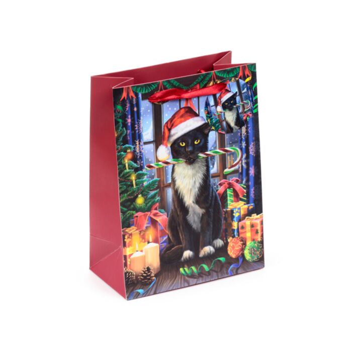 Pungă Cadou - Pisică Krampus - Crăciun - Lisa Parker - M