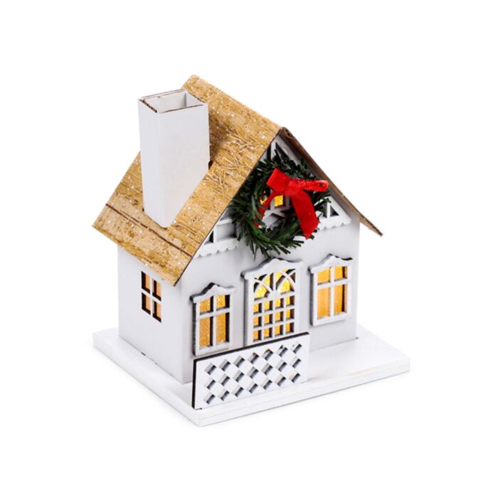 Căsuță Decorativă de Crăciun cu LED - Ghirlandă