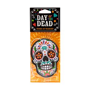 Odorizant de Mașină - Craniu Mexican - Dia de los Muertos - Portocală Odorizant de Mașină - Craniu Mexican - Dia de los Muertos - Portocală