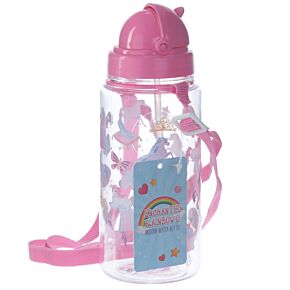 Sticlă pentru Copii cu Pai 450ml - Unicorn Fermecat Sticlă pentru Copii cu Pai 450ml - Unicorn Fermecat
