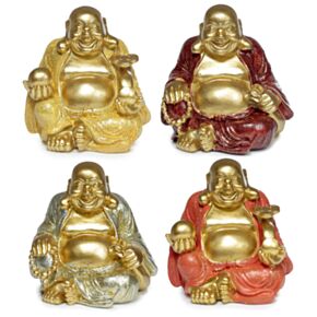 Buddha Auriu Norocos cu Sclipici