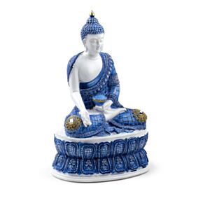 Buddha Tailandez - Alb și Albastru - Lotus