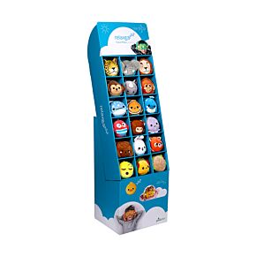 Suport de Expunere în Carton - Pentru Perne Relaxeazzz - 18 Compartimente