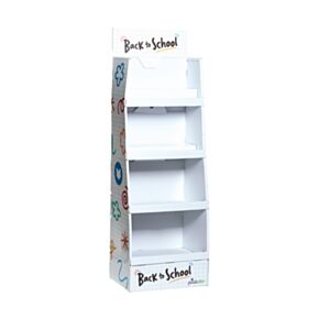 Suport de Expunere în Carton pentru Produsele Back to School - 4 Rafturi