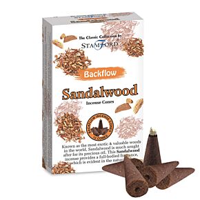 37430 Conuri de Tămâie Stamford Backflow - Lemn de Santal (Sandalwood)