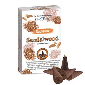 37430 Conuri de Tămâie Stamford Backflow - Lemn de Santal (Sandalwood)