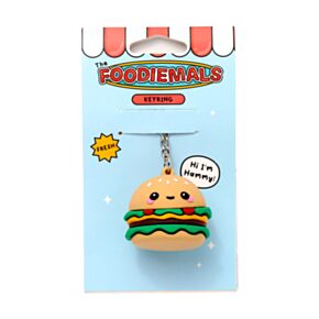 Breloc 3D din PVC - Hamburgherul Hammy - Foodiemals