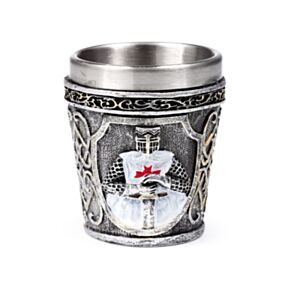 Pahar pentru Shoturi - Cavaler Medieval Alb