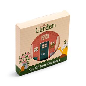 Set de 4 Suporturi de Pahare din Plută - Grădină - In the Garden