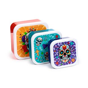 Set de 3 Cutii pentru Mâncare M/L/XL - Dia de los Muertos Set de 3 Cutii pentru Mâncare M/L/XL - Dia de los Muertos