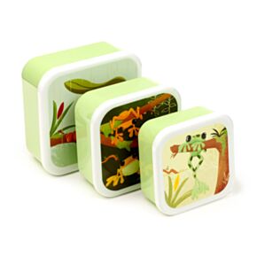 Set de 3 Cutii pentru Mâncare M/L/XL - Broaște Tropicale