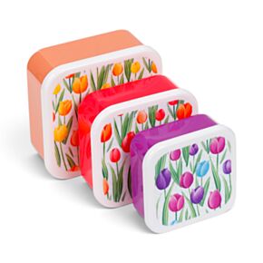 Set de 3 Cutii pentru Mâncare S/M/L - Lalele - Tulips