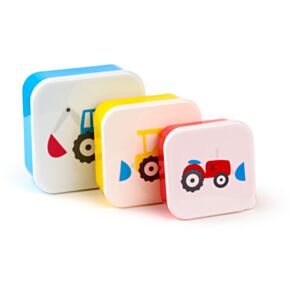 Set de 3 Cutii pentru Mâncare M/L/XL - Mici Tractoare