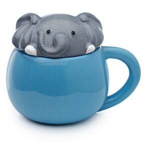 Cană cu Capac Decorat - Elefant - Animale Drăguțe