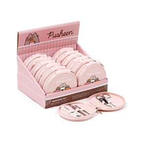 Trusă Rotundă cu Set de Manichiură - Pisica Pusheen - Sushi