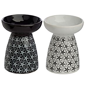 Arzător pentru Uleiuri și Ceară în Ceramică - Design Floreal - Eden