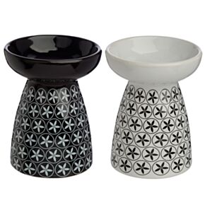 Arzător pentru Uleiuri și Ceară în Ceramică - Design Floreal - Eden