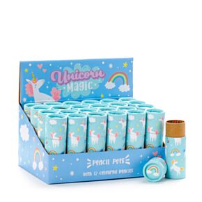 Tub cu Creioane Colorate - 12 Bucăți - Unicorn Magic