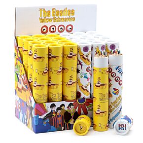 Tub cu 12 Creioane Colorate - The Beatles - Yellow Submarine Tub cu 12 Creioane Colorate - The Beatles - Yellow Submarine