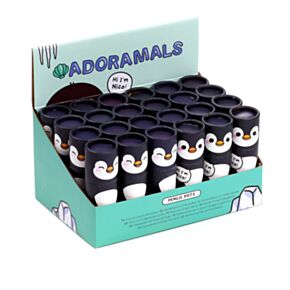 Tub cu Creioane Colorate - 12 Bucăți - Pinguin