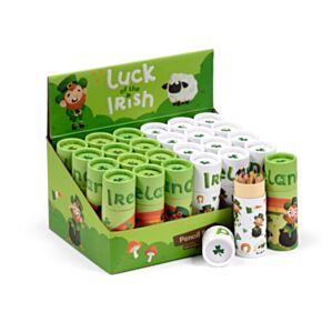 Tub cu Creioane Colorate - 12 Bucăți - Spiriduș Irlandez