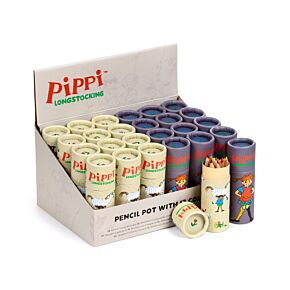 Tub cu Creioane Colorate - 12 Bucăți - Pippi Longstocking Tub cu Creioane Colorate - 12 Bucăți - Pippi Longstocking