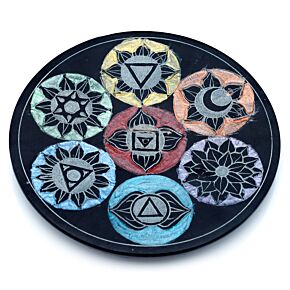 Arzător de tămâie din steatit - 7 Chakra - Farfurie