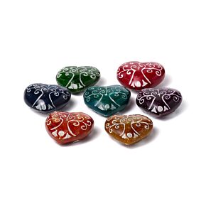 Arzător de bețișoare de tămâie din steatit - Chakra - Inimă - Arborele vieții