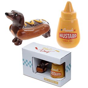 Set de Sare și Piper - Dachshund și Muștar Set de Sare și Piper - Dachshund și Muștar