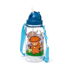Sticlă pentru Copii cu Pai 450ml - Bou Scoțian - Adoramals