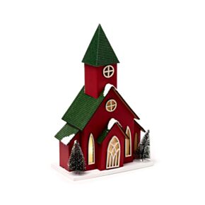 Căsuță Decorativă de Crăciun cu LED - Biserică